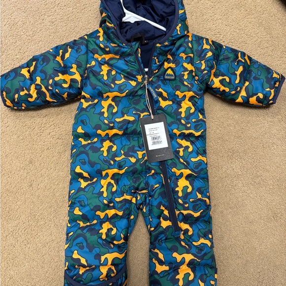 Burton Kids' Camo Snowsuit - Blue and Orange - Picture 1 of 3